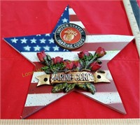 United States Marine Corps Star Rose Plaque