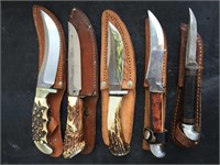 Misc - Knives (5) w/ sheaths