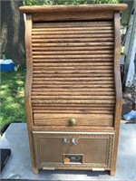 Misc - Wooden curio w/ mail box + separate mail bx