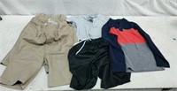 Boys 3 Khaki Shorts, Nike Shorts, & 2 Shirts U4C