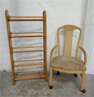 Simple Bookshelf & Rolling Chair U