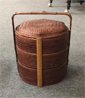 3 STACKING WOVEN BASKETS