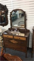VINTAGE DRESSING TABLE WITH MIRROR