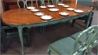 PAINTED DINING TABLE WITH TWO LEAVES (SMALL