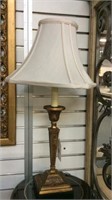 GILDED TABLE LAMP WITH SHADE