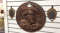 COPPER WALL PLAQUE OF THE ARTIST PETER PAUL RUBENS