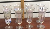 8 PCS IRRIDESCENT GLASSES (FOSTORIA  PER SELLER)