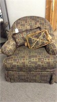 "HIGHLAND HOUSE"  SWIVEL UPHOLSTERED ARM CHAIR