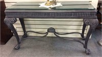 DISTRESS FINISHED METAL HALL TABLE WITH