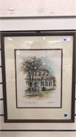 FRAMED AND MATTED  "THE RALEIGH TAVERN" PRINT
