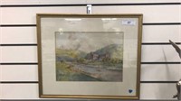 FRAMED AND MATTED "TINTERN ABBEY AND RIVER WYE"