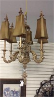 6 LIGHT HANGING FIXTURE WITH CEILING FITTING;