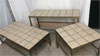 3 Matching Tile Top Tables V6C