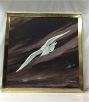 Framed Canvas Albatross Painting By Dana P7A