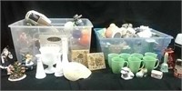 Huge Lot of Glass & Porcelain Collectibles! S