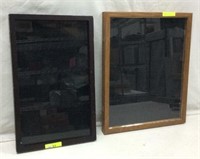 2 Wood Framed Glass Display Cases V5A