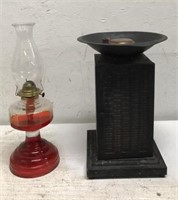Glass Hurricane Oil Lantern & Fire Bowl P3A