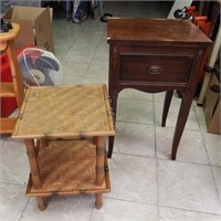 Two Small Wooden Bedside Tables