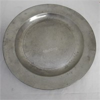 Old Pewter Plate with Hallmarks