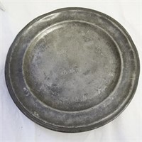 Very Old Pewter Plate with Hallmarks