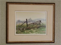 Framed Picture "Gate Side Daisies" by G.a. Scholer