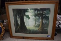 Windberg Cypress Swamp Print in Wooden Frame