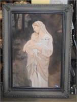 Framed Religious Oil Painting