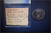 Ancient Coin, Claudius 41-45 AD, Stepfather to