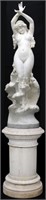Near Life-Size White Carrara Marble Sculpture