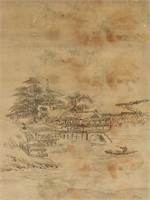 16-18 Century Chinese/Japanese Watercolour Silk