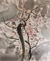 Wu Guanzhong 1919-2010 Chinese Watercolour Framed