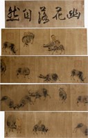 Wen Zhengming 1470-1559 Chinese Watercolour Scroll
