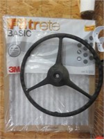 STEERING WHEEL AND 3 NEW AIR FILTERS