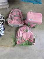 ASSORTED BACKPACKS AND COOLER