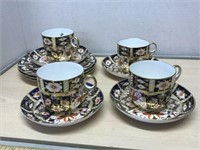 4 Royal Crown Derby England Cups And Saucers,