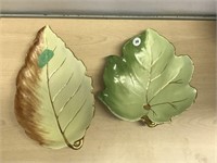 2 Royal Winton Leaf Plates