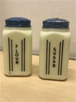 2 Vintage Sugar And Flour Shakers