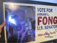 Vote for Hiram L Fong US Senator Framed Poster