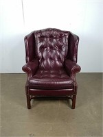 Leather Chesterfield Wingback Armchair