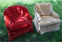 2 FINE QUALITY UPHOLSTERED CHAIRS SIGNED