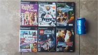 Lot de 6 jeux de Playstation 2 PS2