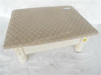 PAINTED WHITE FOOTSTOOL