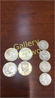Kennedy half dollars – years 1964, 1966, in 1967