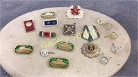 Selection of military pins and