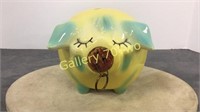 Hull Pottery Corky Pig 1957 coin bank