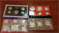 United States coin proof sets years 1972, 1974,