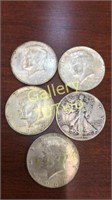 Kennedy half dollars – years 1964, 1967, 1969,