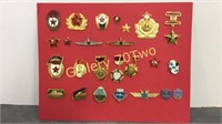 Large selection of vintage Russian military pins