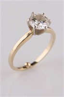 14k Yellow Gold and 1.52 ct Diamond Solitaire Ring