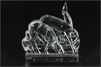 Baccarat Crystal, Two Deer Paperweight